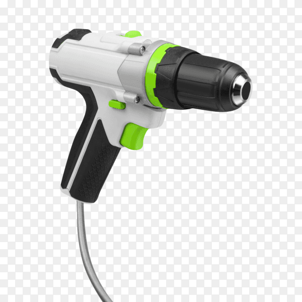 Electric drill isolated on transparent background PNG