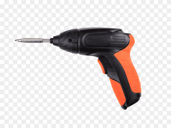 Electric screwdriver on transparent background PNG
