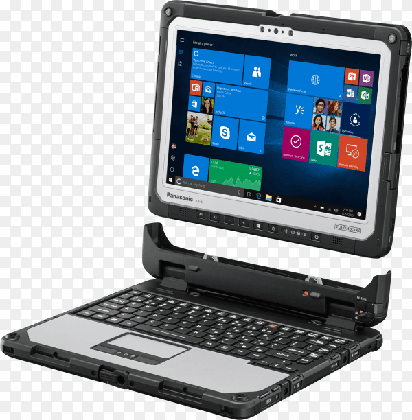 Elegant Modern laptop on transparent background PNG