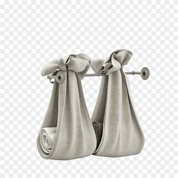 Folded towels 3d isolated render on transparent background PNG