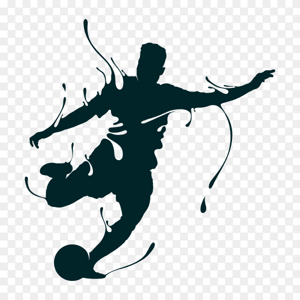 Football shoot splash illustration on transparent background PNG
