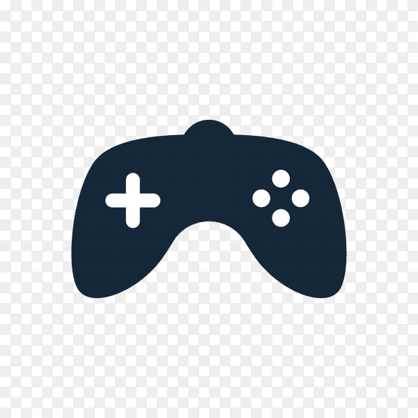Gaming joystick logo illustration on transparent background PNG