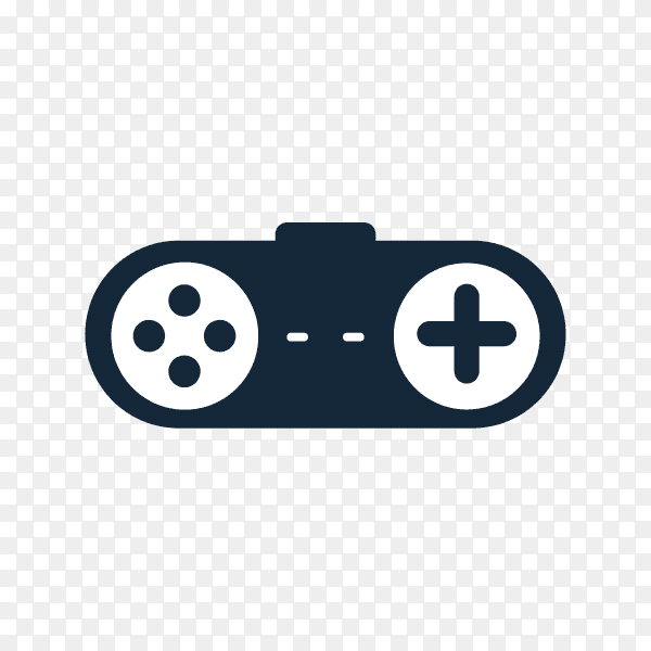 Gaming joystick logo on transparent background PNG