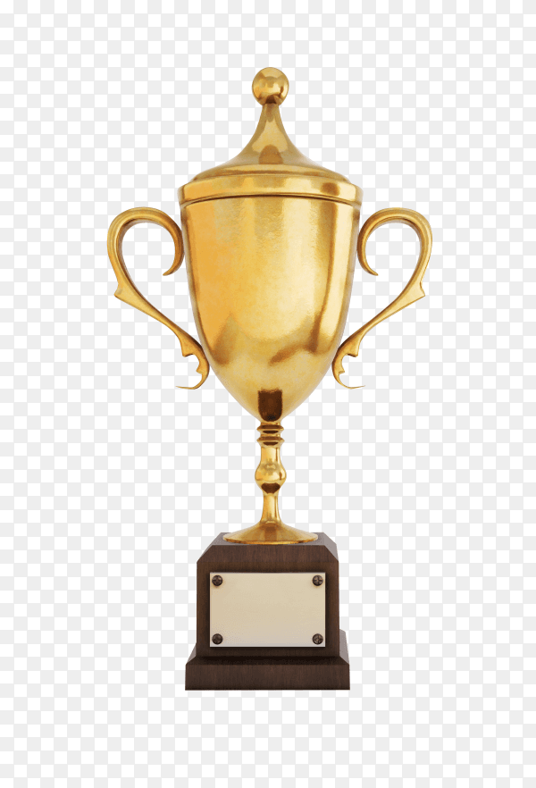 Golden winners cup on transparent background PNG