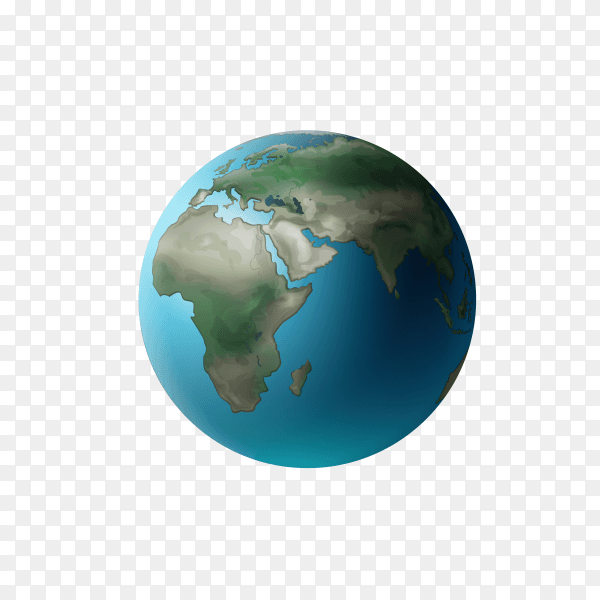 Hand drawn earth icon design on transparent background PNG