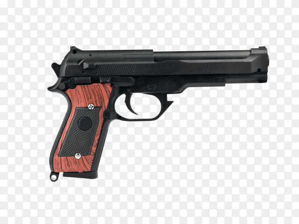 Hand gun isolated on transparent background PNG