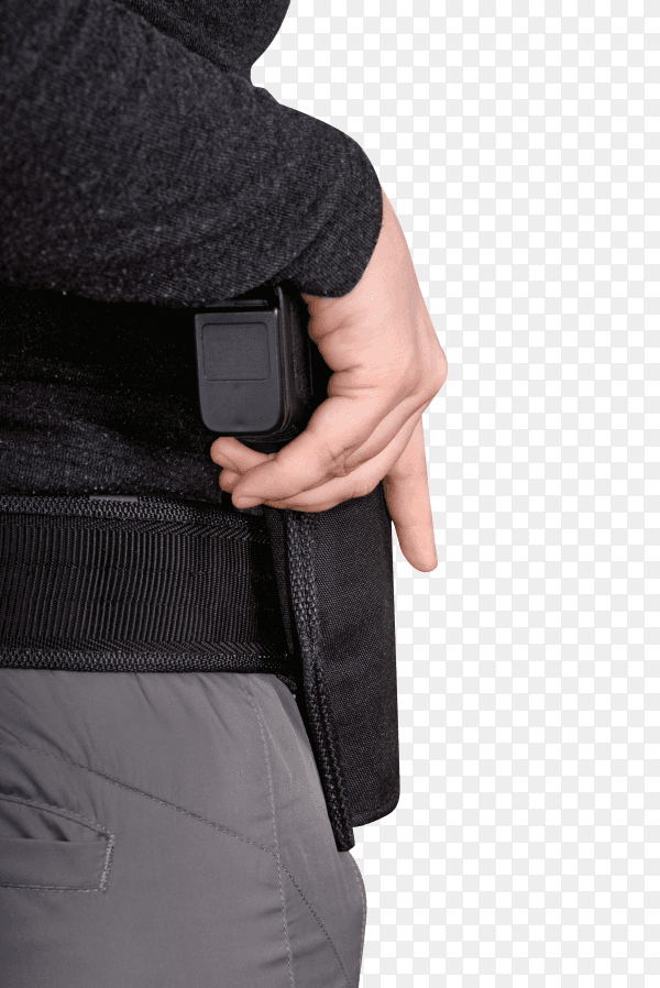 Hand with a gun on transparent background PNG