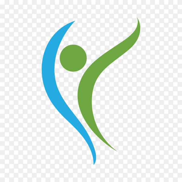 Healthy Life Concept Logo Design on transparent background PNG