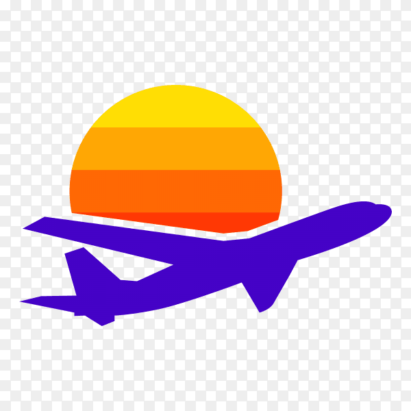Illustration of Travel agency logo design template on transparent background PNG