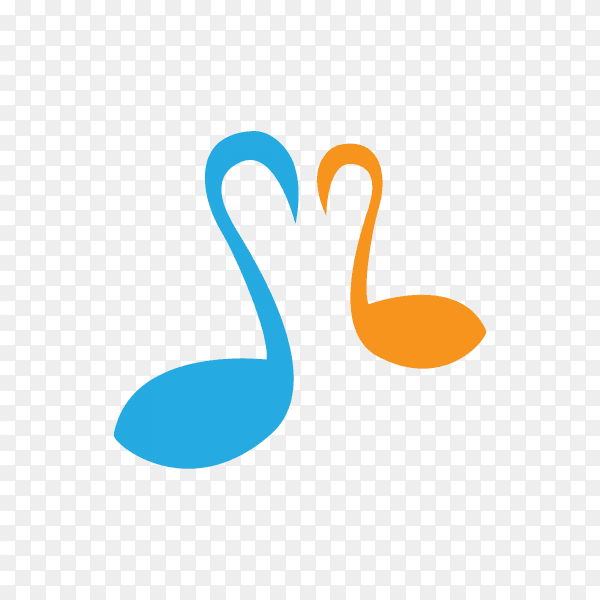 Illustration on music logo on transparent background PNG