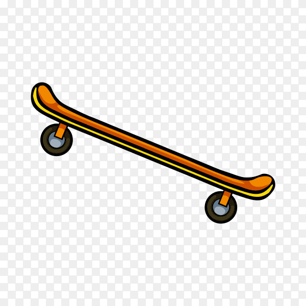 Illustration on skateboard on transparent background PNG