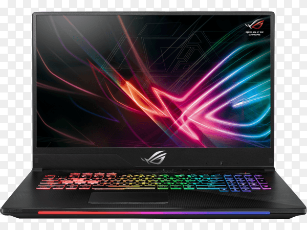 Laptop black screen Mockup digital device on transparent background PNG