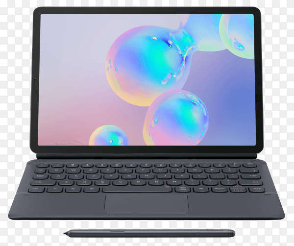Laptop device isolated on transparent background PNG