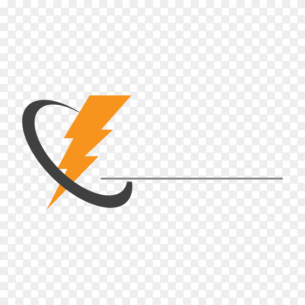 Logo template and symbols lightning icon design premium vector PNG