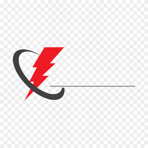 Logo template and symbols lightning icon on transparent background PNG