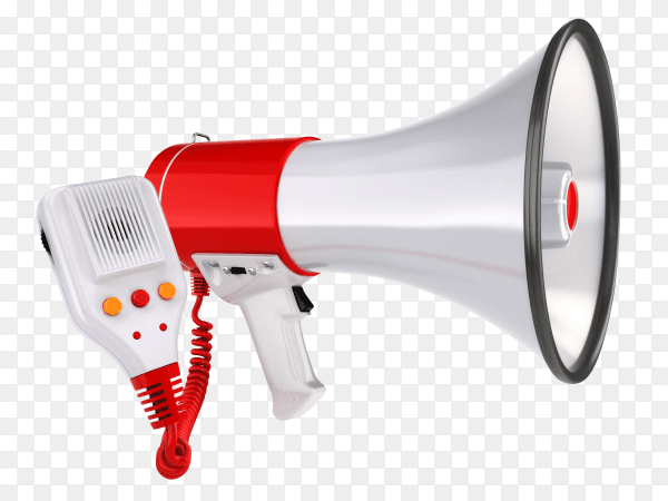 Megaphone isolated on transparent background PNG