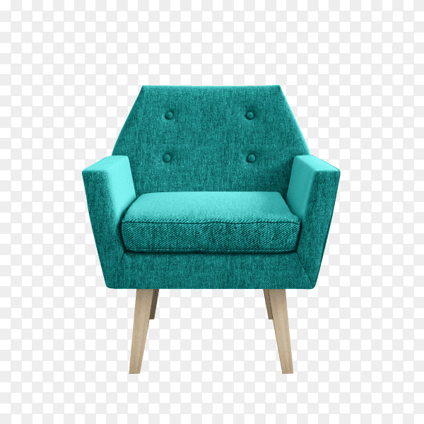 Modern Armchair isolated on transparent background PNG
