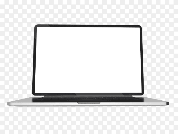 Modern laptop isolated on transparent background PNG