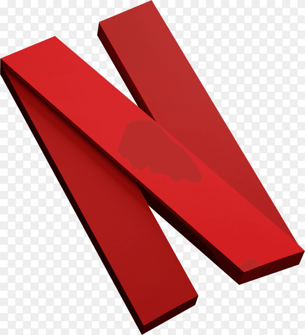 Netflix logo minimal simple design template on transparent background PNG