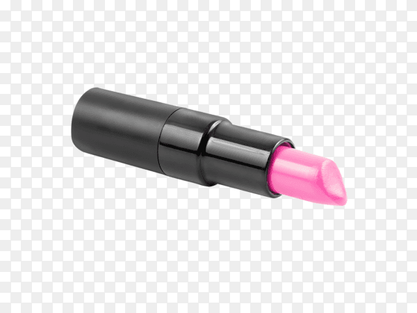 Open pink lipstick on transparent background PNG