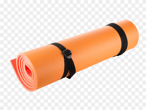 Orange camping mat on transparent background PNG