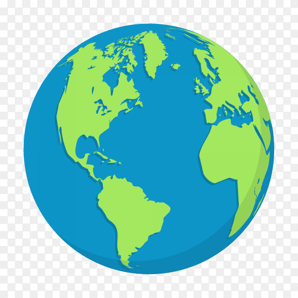 Plant earth globes isolated on transparent background PNG
