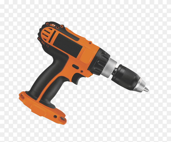 Power drill or screwdriver isolated on transparent background PNG