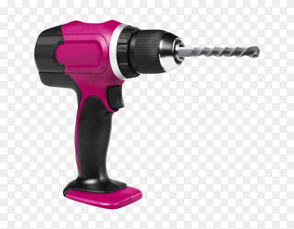 Screwdriver or drill machine isolated on transparent background PNG