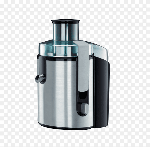 Stainless juice extractor on transparent background PNG