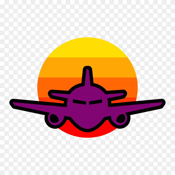 Travel agency logo design on transparent background PNG