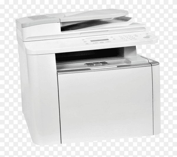 White Printer isolated on transparent background PNG