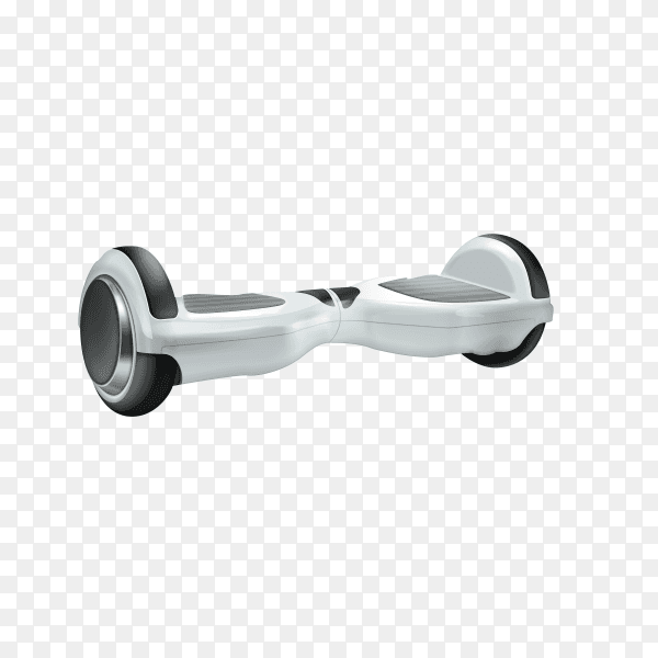 White segway isolated on transparent background PNG