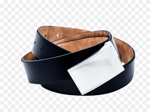Black belt on transparent background PNG