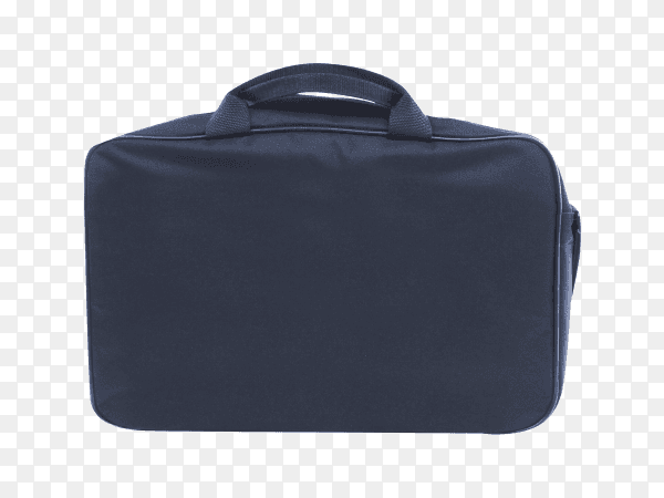 black laptop bag mock-up on transparent background PNG