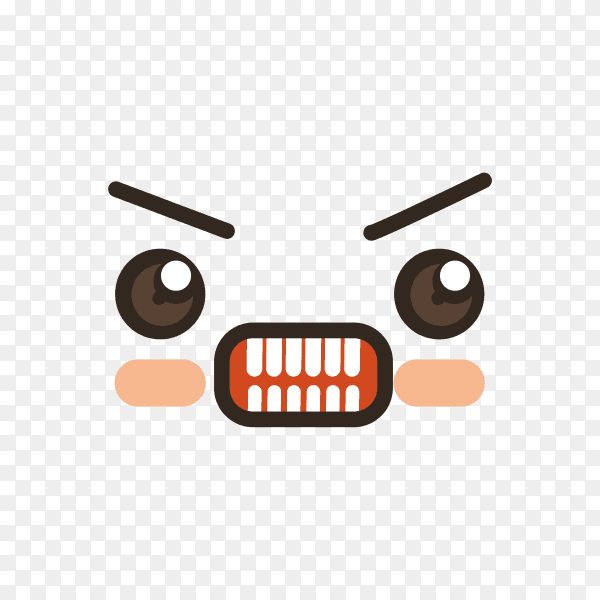 cute lovely kawaii emoticon on transparent PNG