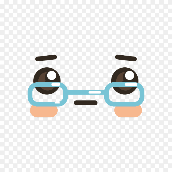 designs of kawaii expression on transparent background PNG