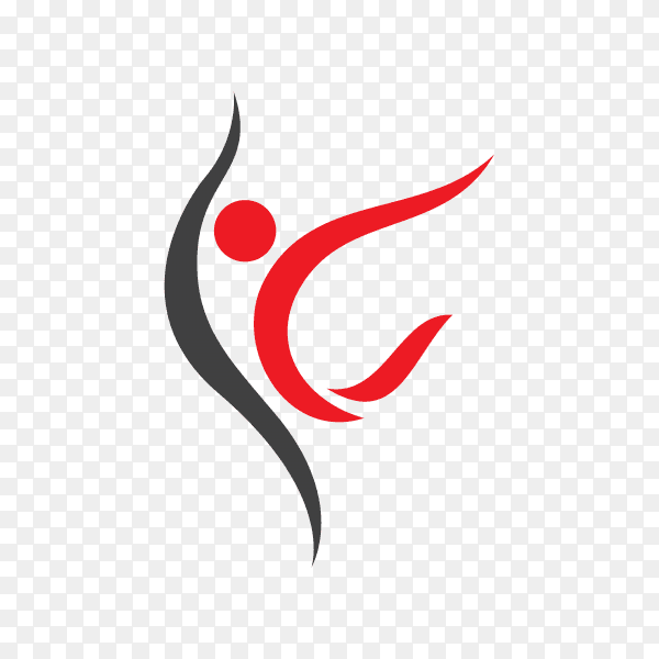 Healthy life logo design template on transparent background PNG
