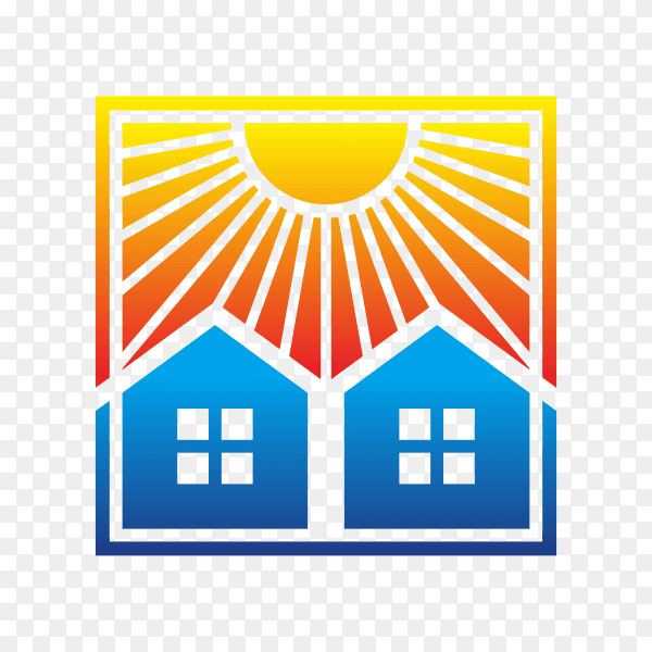 Abstract solar energy logo design premium vector PNG