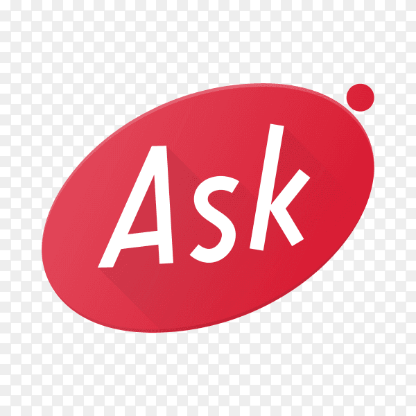 Ask icon logo isolated on transparent background PNG