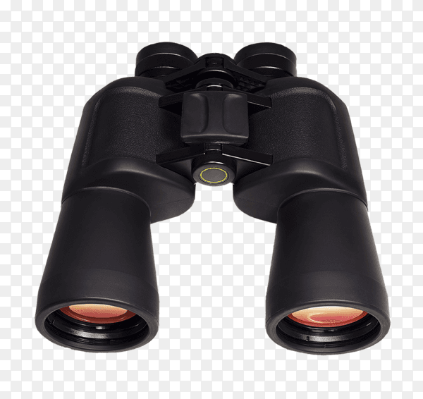 Black binoculars on transparent background PNG