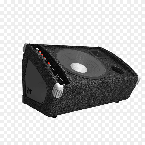 Black speaker isolated on transparent background PNG