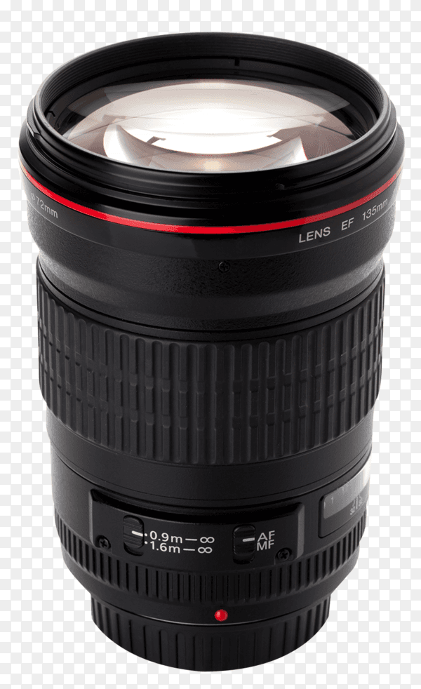 Camera lens isolated on transparent background PNG