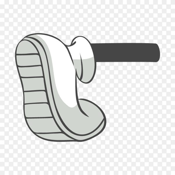 Cartoon comic leg on transparent background PNG