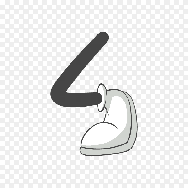 Cartoon feet in boot or shoes on transparent background PNG
