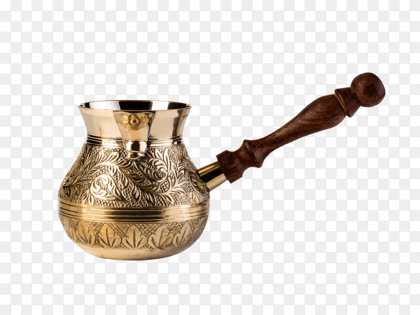 Cezve coffee maker on transparent background PNG
