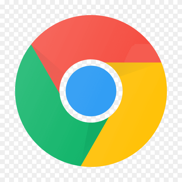 Chrome logo design on transparent background PNG