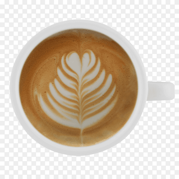 Coffee latte on transparent background PNG