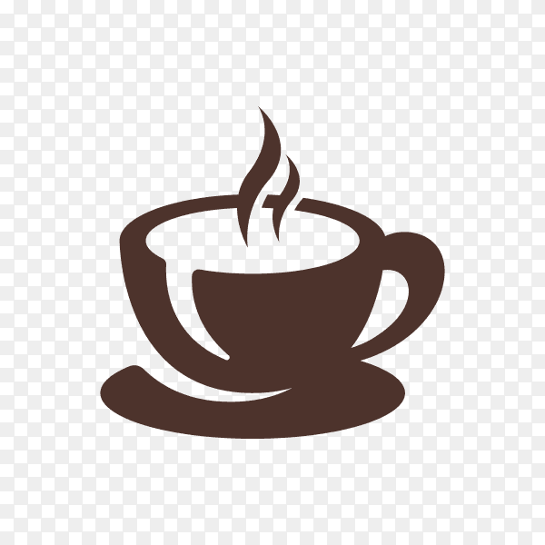 Coffee shop logo design template on transparent background PNG