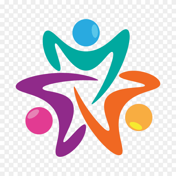Family care logo template on transparent background PNG