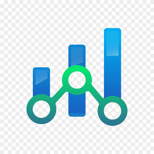 Finance chart logo on transparent PNG